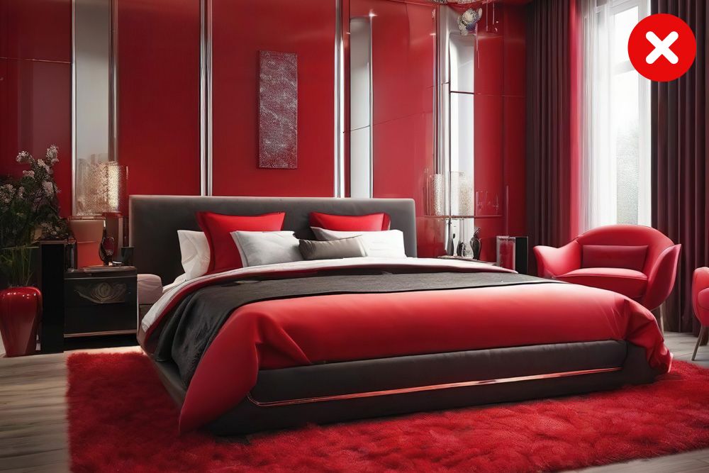 Not considering the mood of the room while choosing a wall colour combination