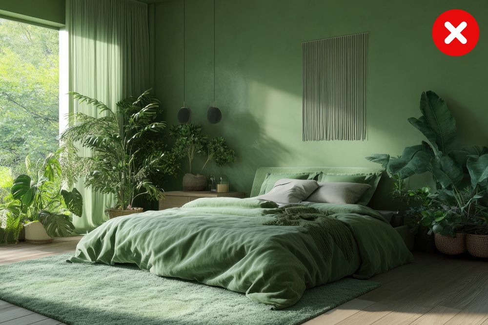 Using too much of one colour in your room colour combinations