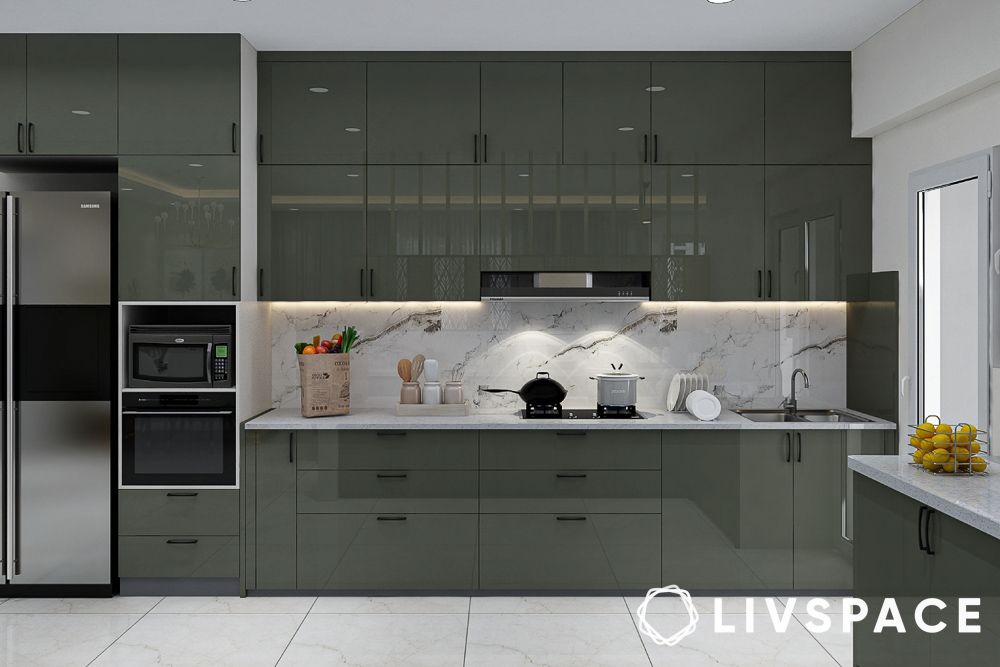 Glossy open kitchen models