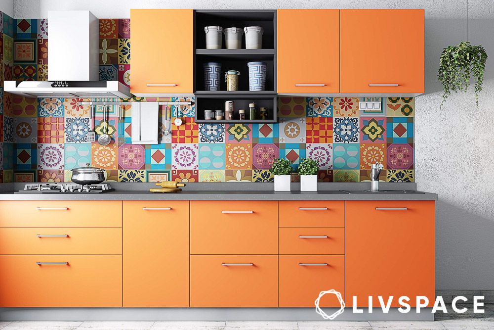 Art Deco small open kitchen design
