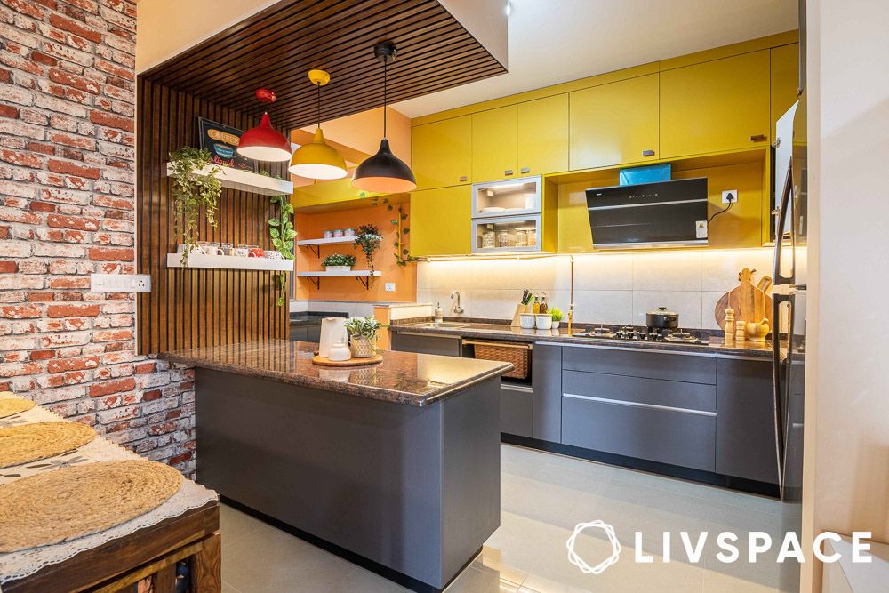 Two tone open kitchen ideas
