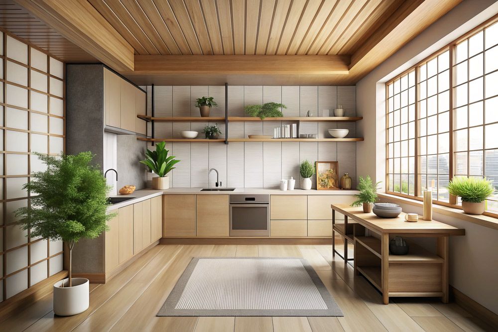 Japanese open kitchen designs