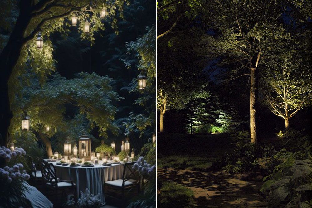 Moonlighting with garden lights