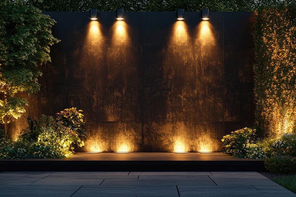 Uplighting with outdoor lights