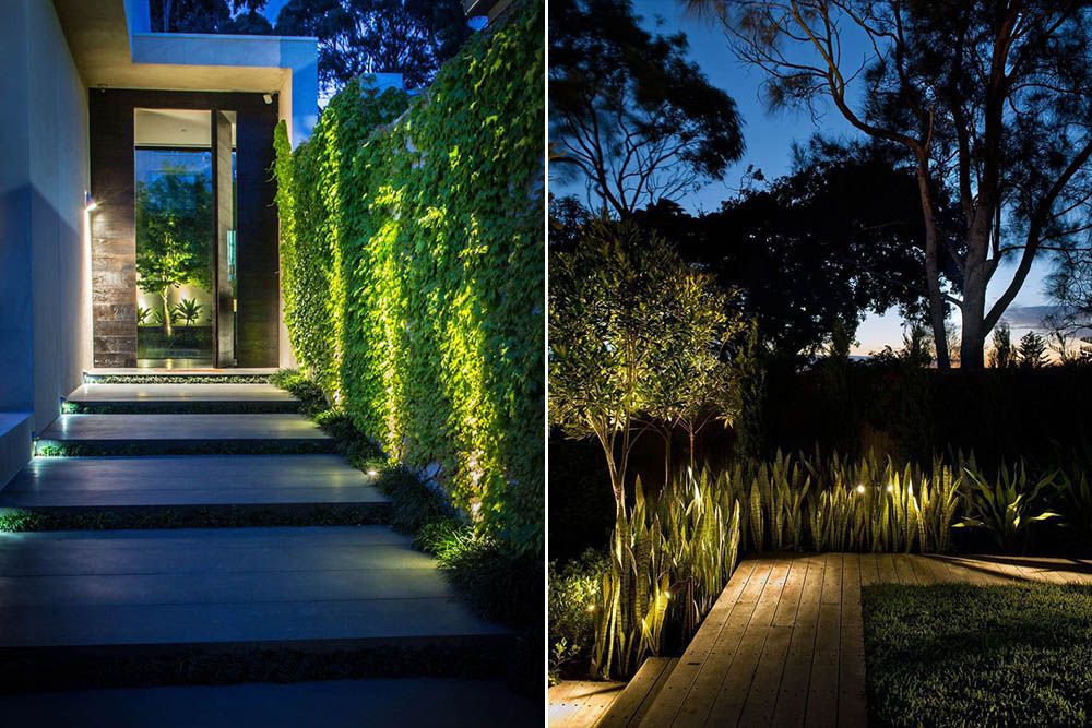Silhouetting waterproof outdoor lights
