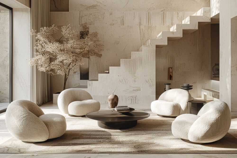 Understated warm good colours for living room