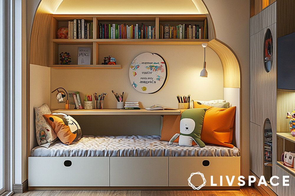 colourful interior design for kids bedroom