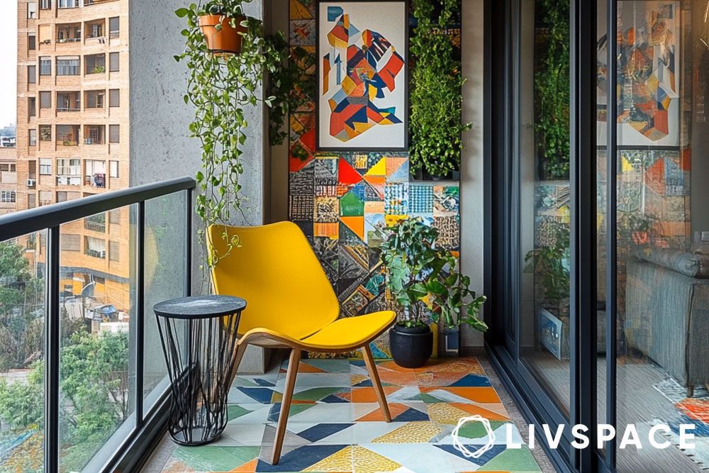 Maximalist interior colour ideas for balconies