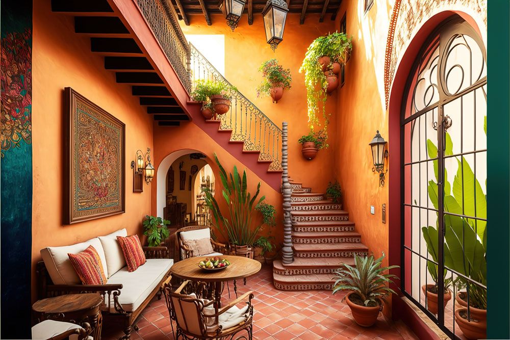 Mexican Hacienda colour combination for room