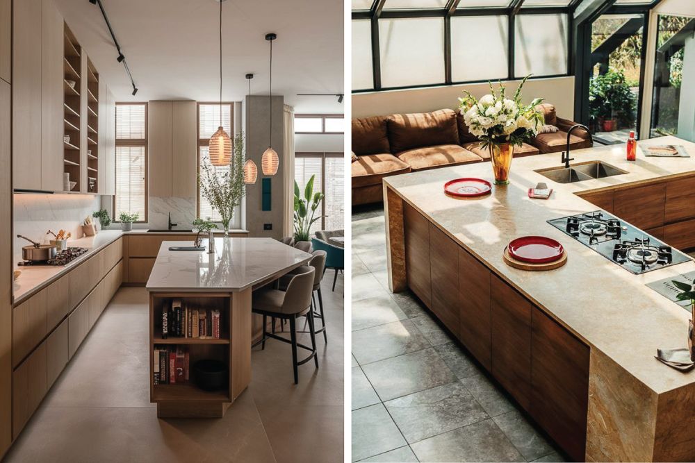 Personalised L shaped kitchen design with platform