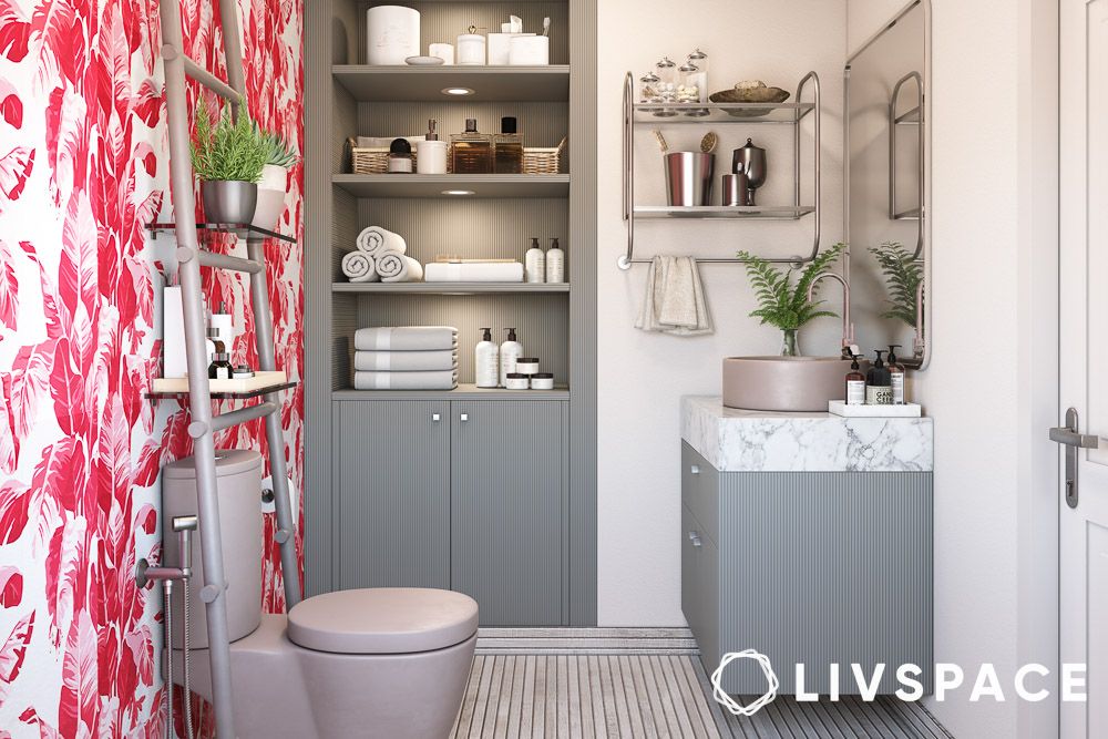 small bathroom storage ideas with built in cabinets