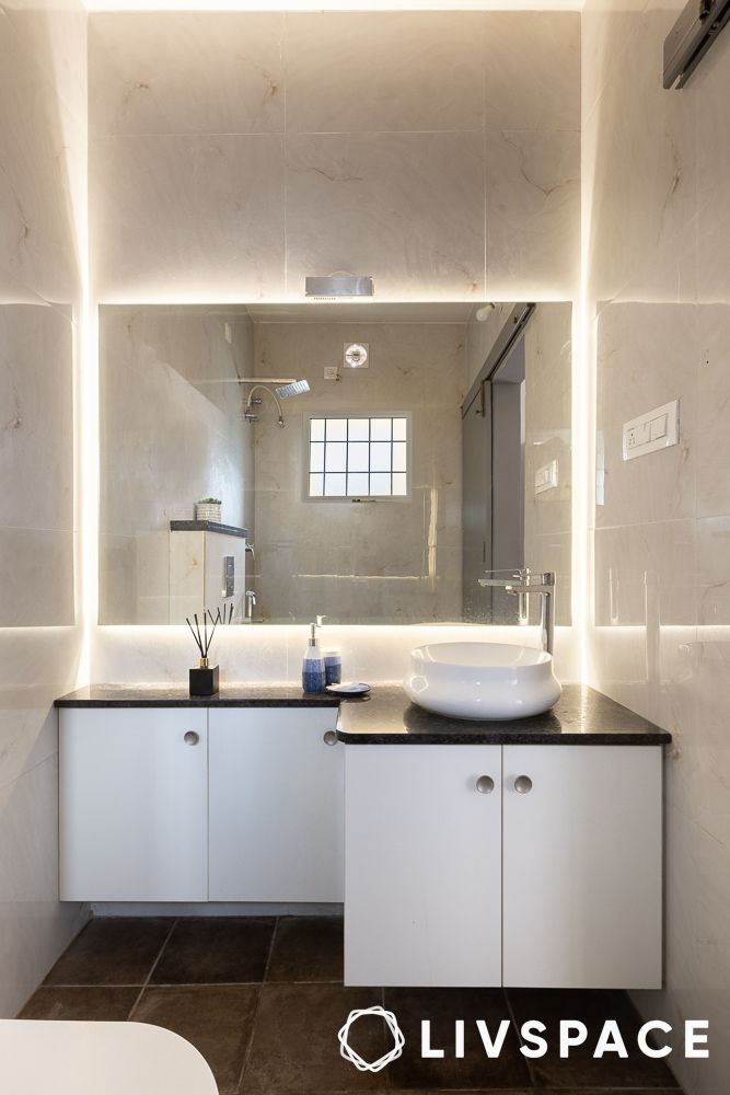 l shaped bathroom storage ideas