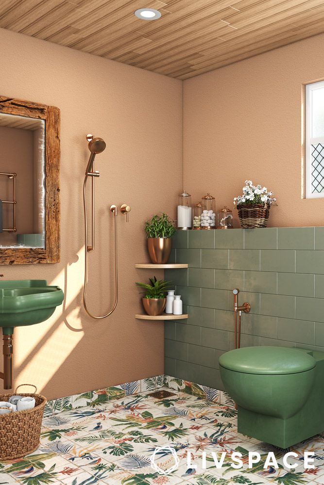 bathroom organizer shelf in corner