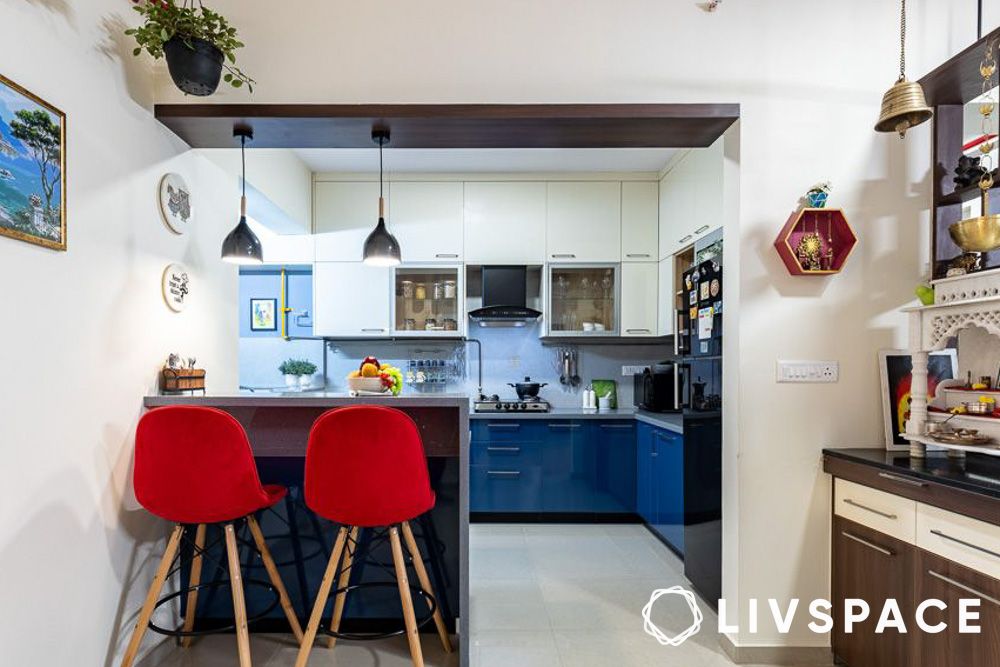 kitchen interior design cost with breakfast bar