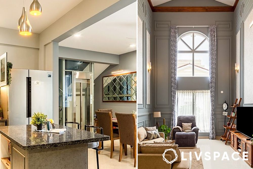 4bhk villa European style interior design cost in bangalore