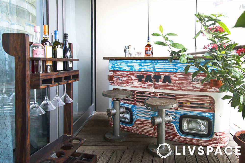 home bar ideas on a budget on the balcony