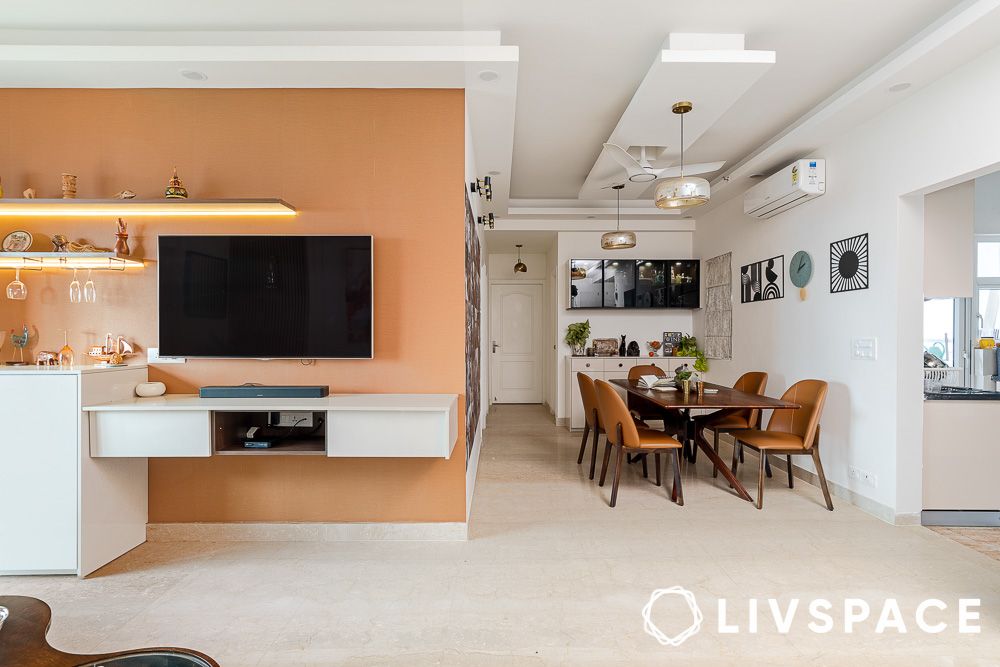 l shaped living and dining room design