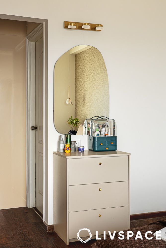 abstract dressing unit with mirror