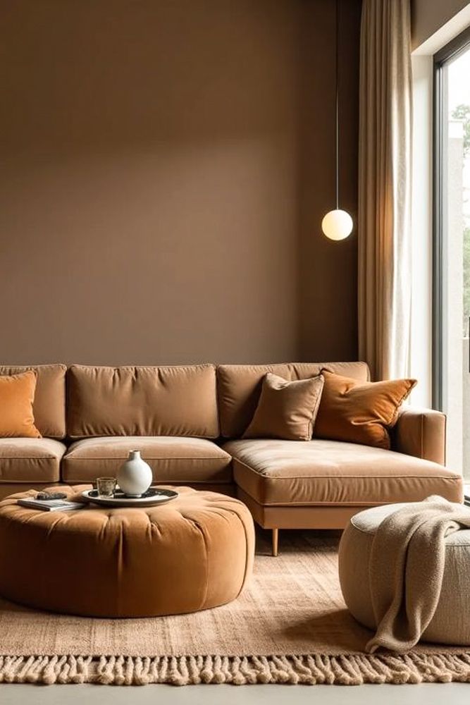 home decor in mocha mousse pantone colour of the year 2025