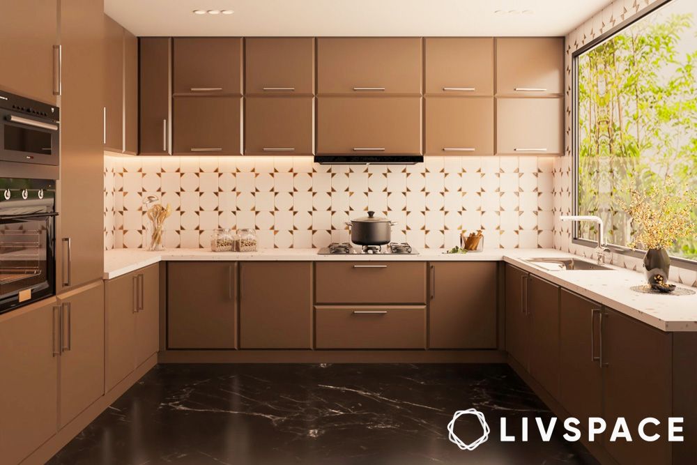 mocha mousse colour kitchen cabinets