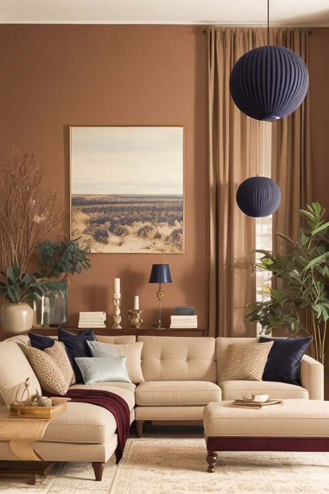 cosy vintage room with rich accents