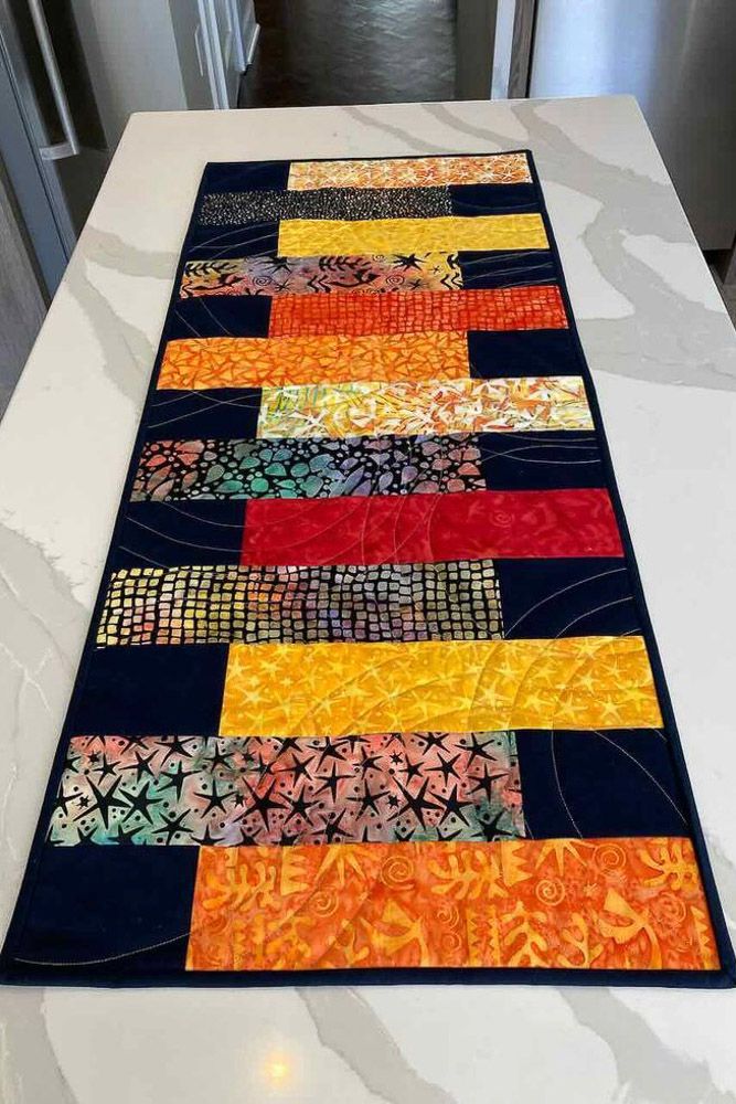 Holi decoration idea with quilted table runners