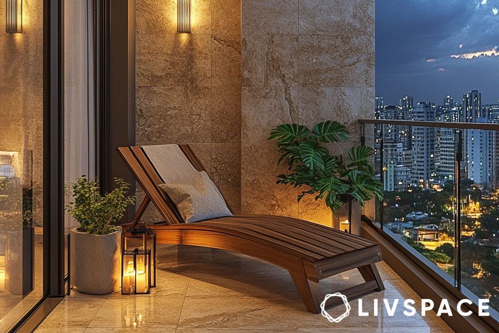 Lounge chairs as balcony furniture ideas