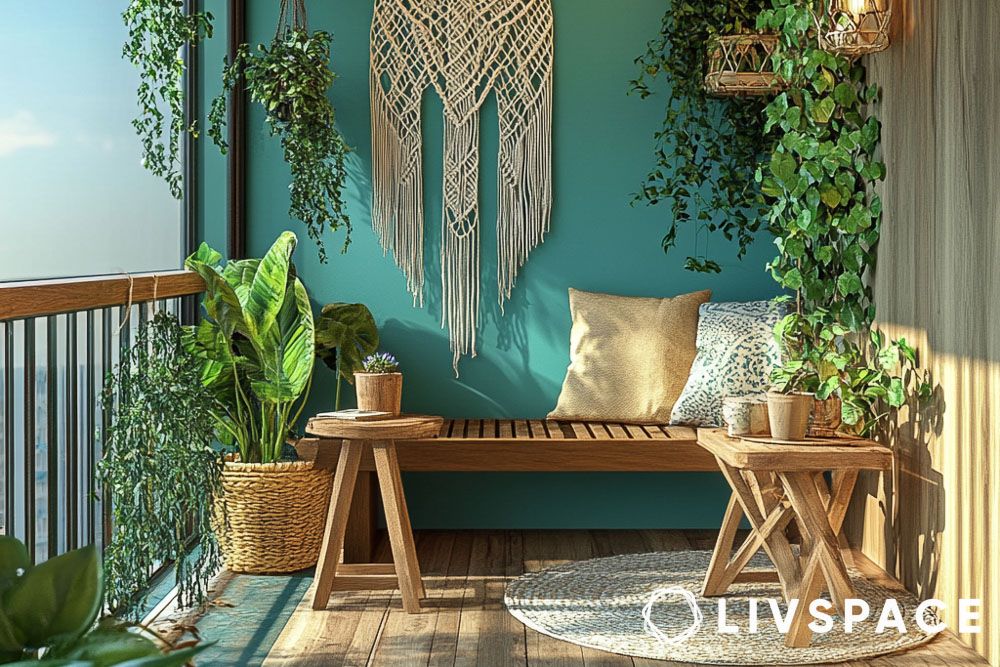 Benches as balcony furniture idea