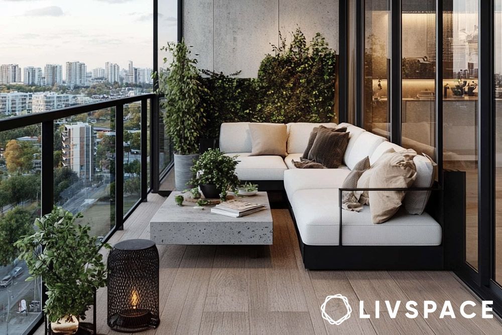 Sofas as balcony furniture ideas