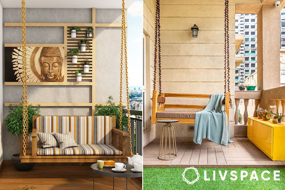 Balcony swing furniture design ideas