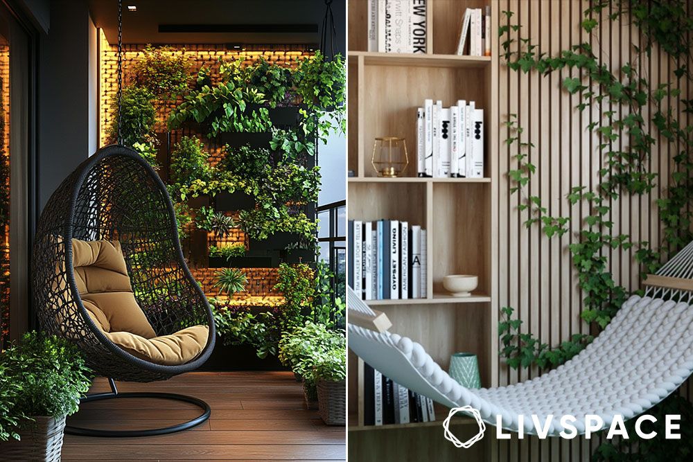 Balcony furniture ideas for a hanging hammock retreat