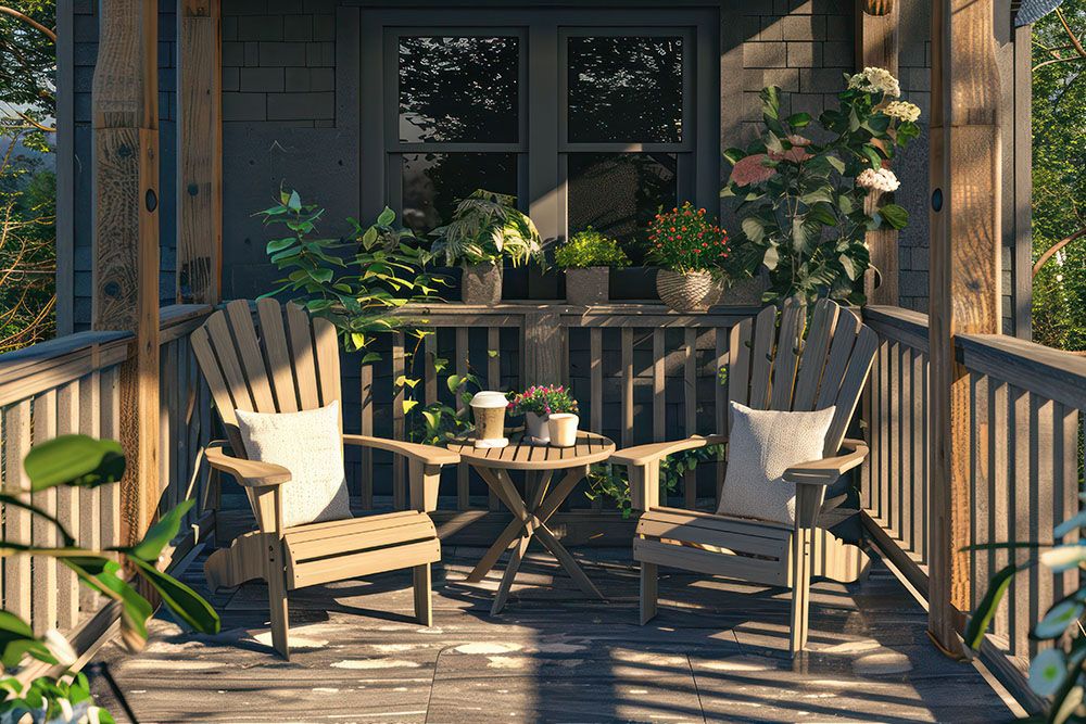 Adirondack chairs as furniture for balcony ideas