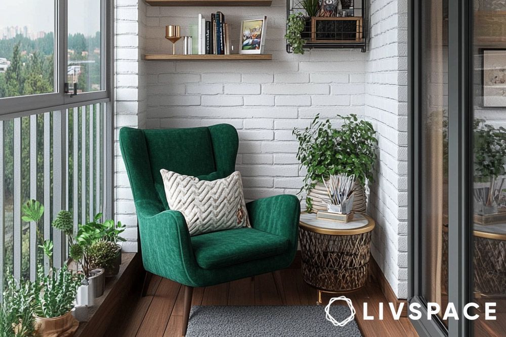 Balcony furniture ideas with armchairs