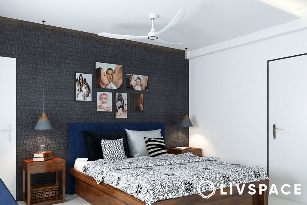 Black interior stone wall cladding