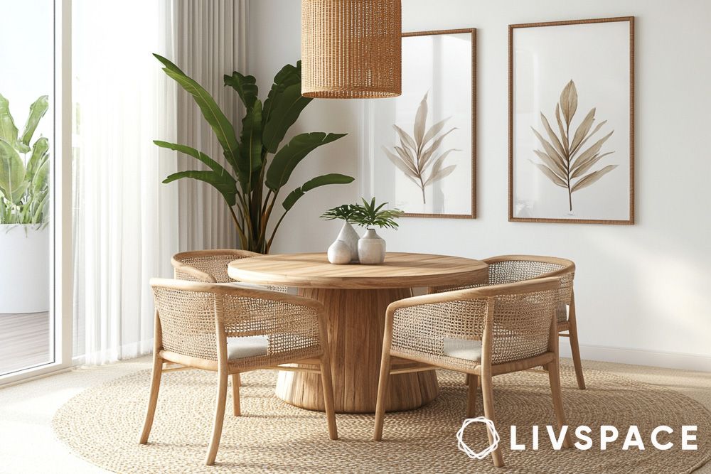 Oval or a small round dining room table