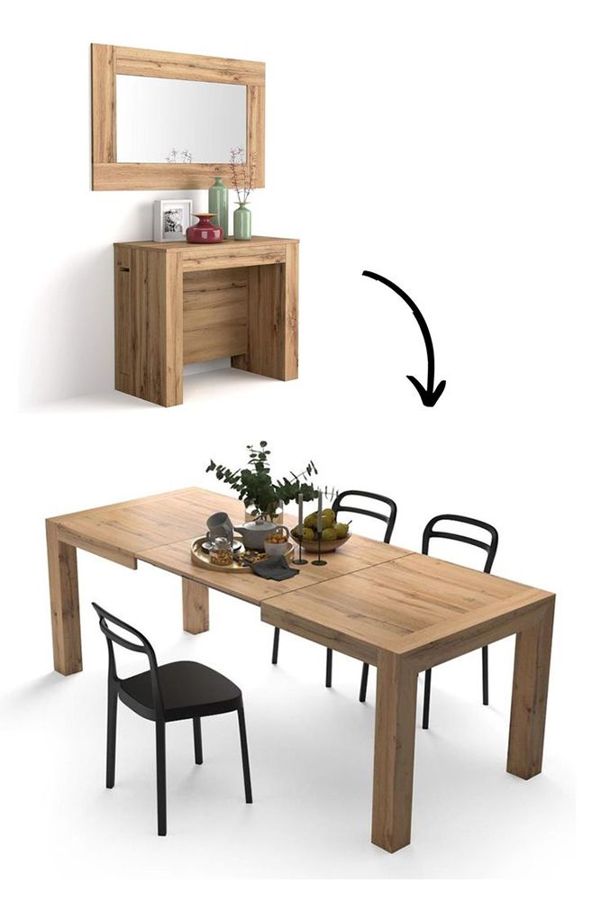 Console turned into a dining table