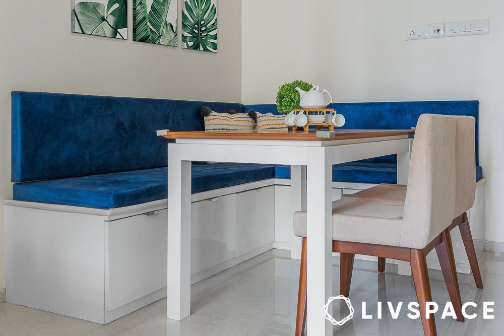 L shaped Corner seating for dining room