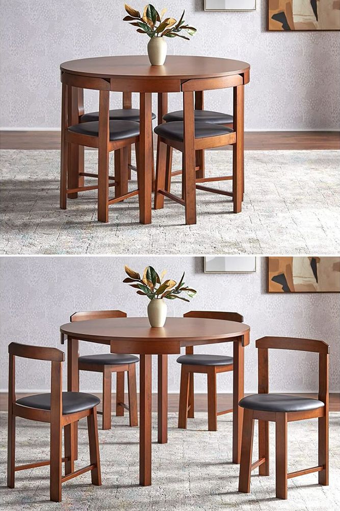 Tuck in chairs for small dining rooms