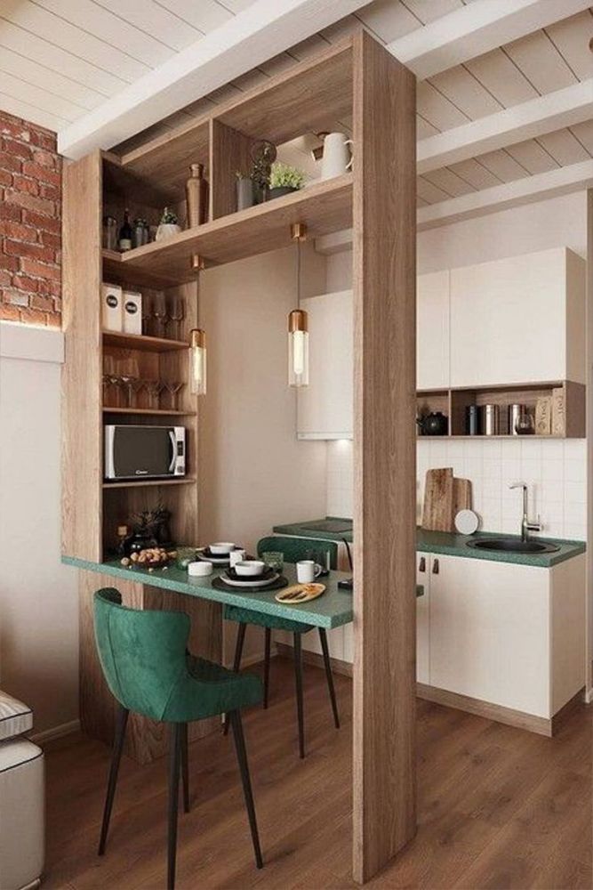 Vertical storage for small dining rooms