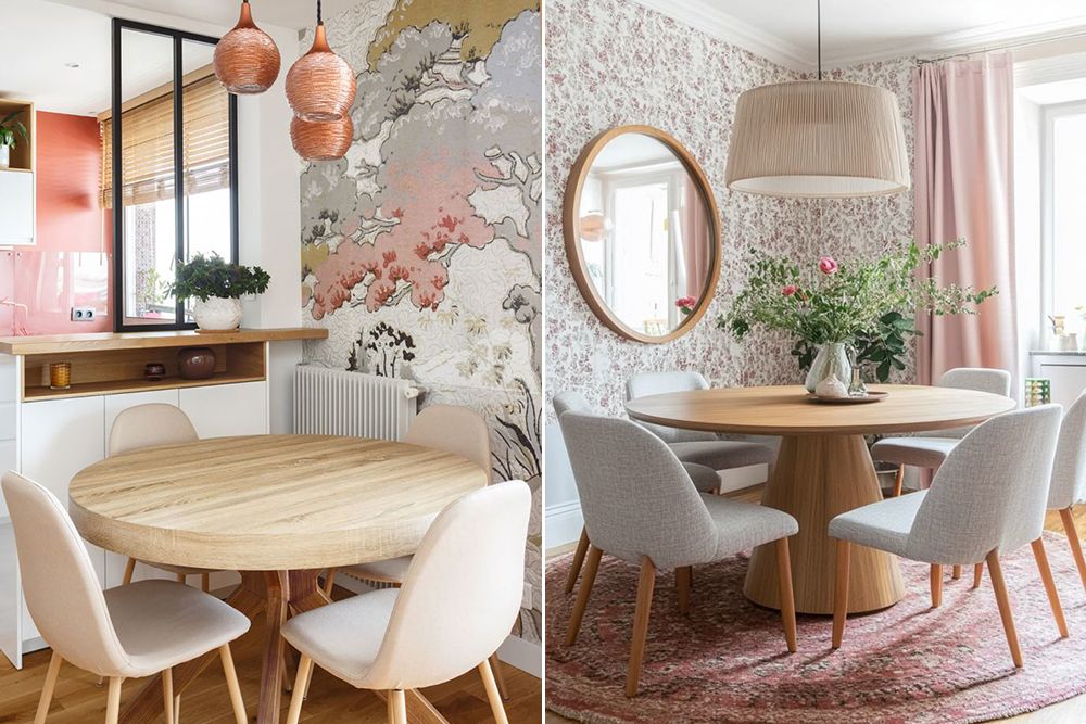 Wallpaper wall decor for small dining room walls