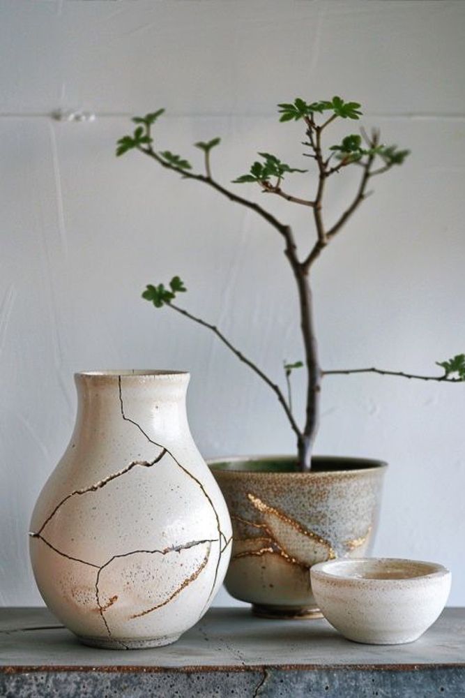 kintsugi japanese bowls and ceramic designs
