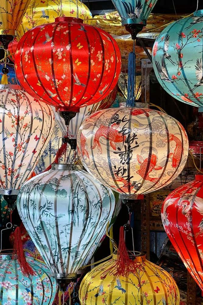 vietnam silk lanterns for room decor