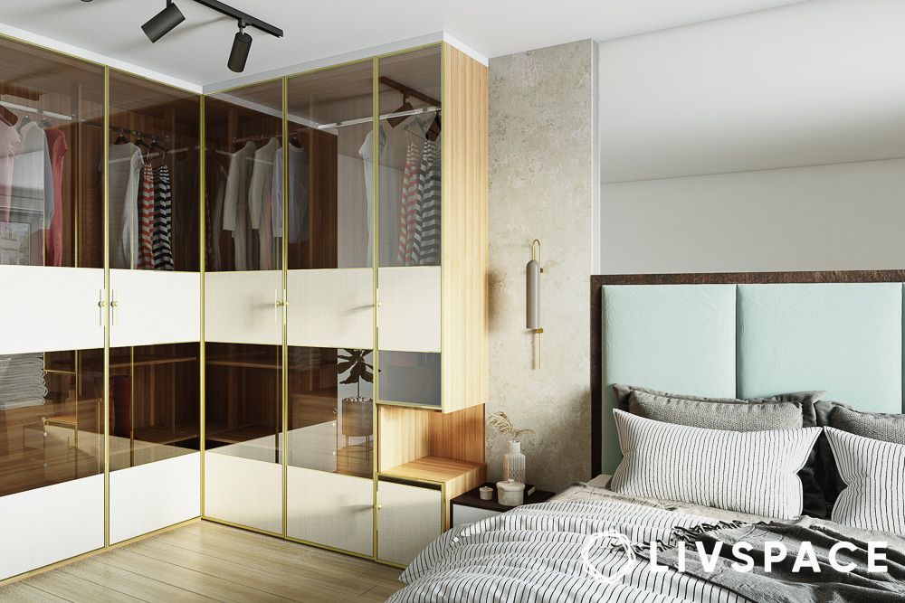 printed lacquered glass wardrobe designs