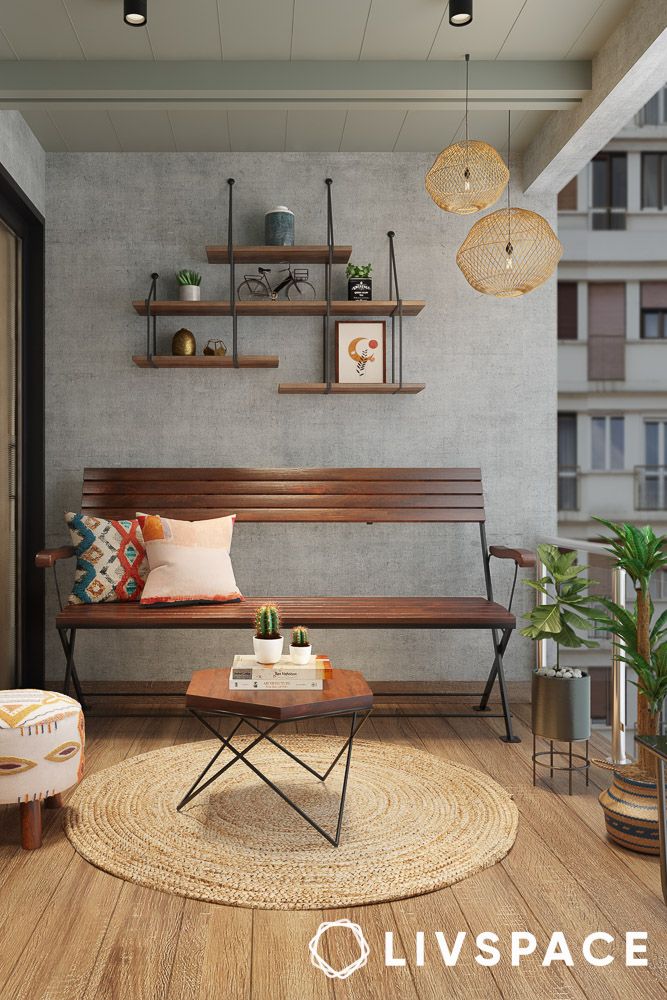 floating shelf design for balcony