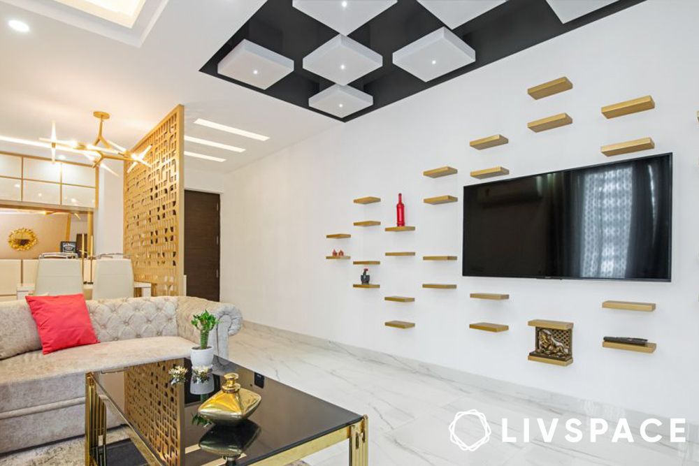 a statement wall shelf design