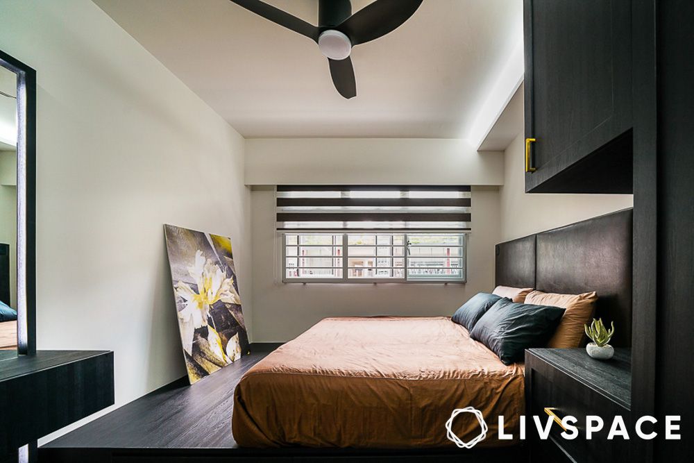 black colour platform bed