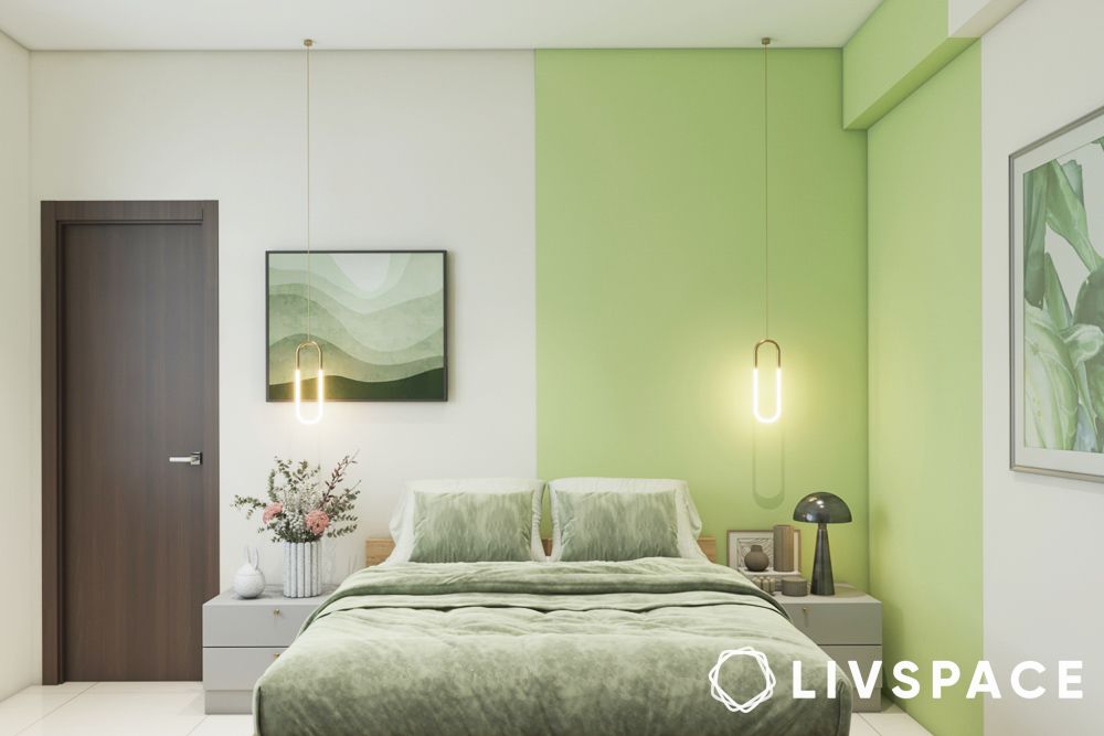 pistachio green bedroom design