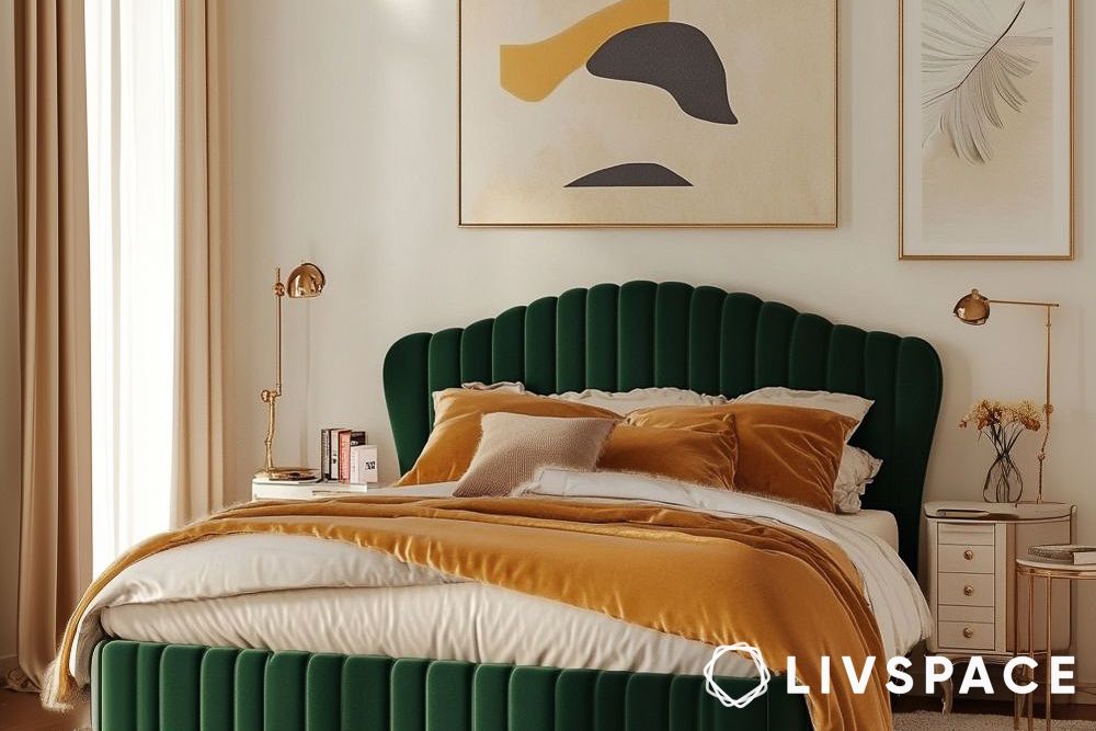 emerald green headboard