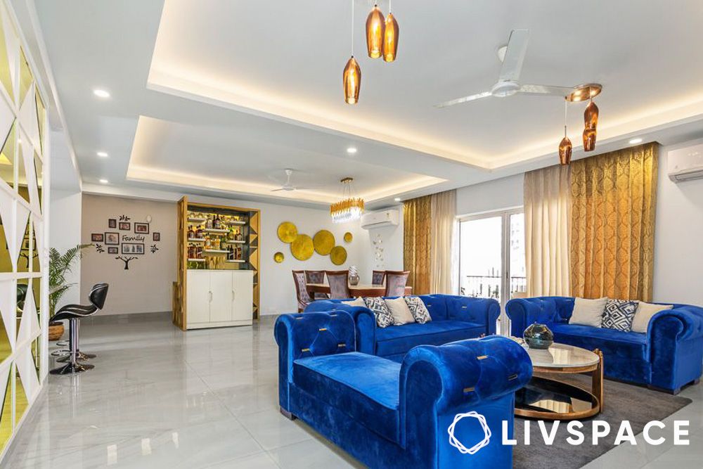 living room false ceiling price per square foot