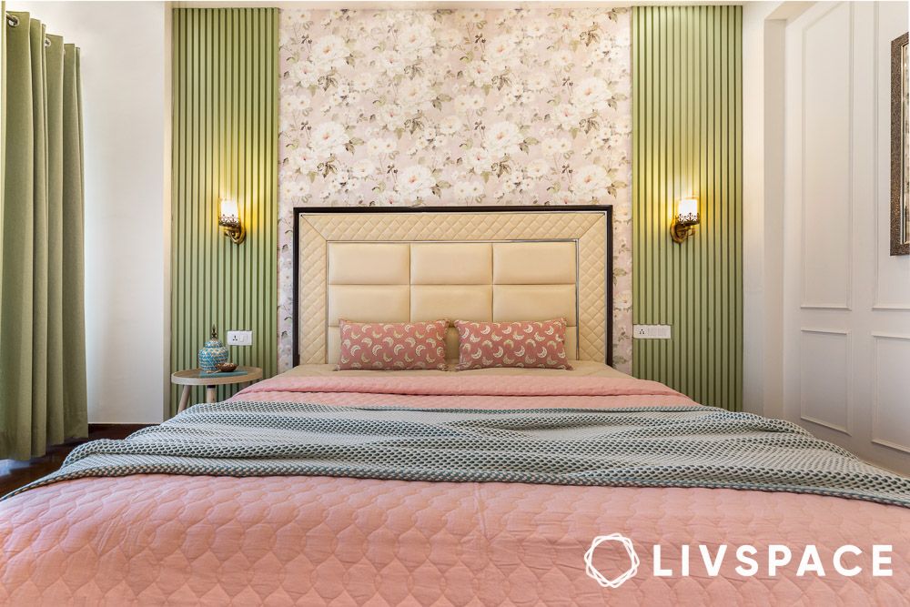 green floral wallpaper